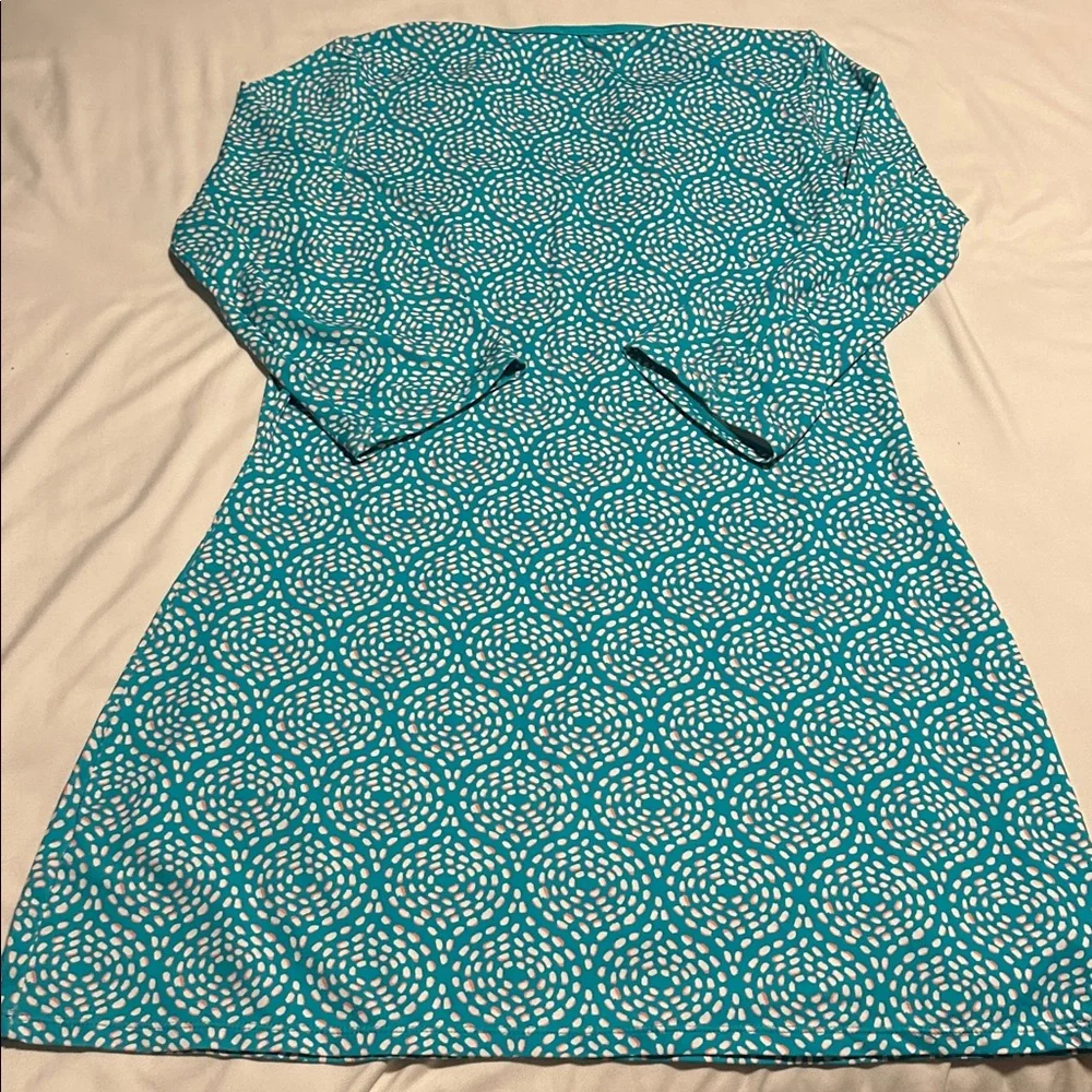 Capelton Road Patterned Dress with White Accents